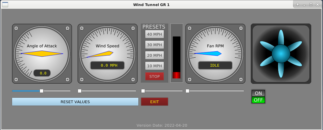 Sample Control panel